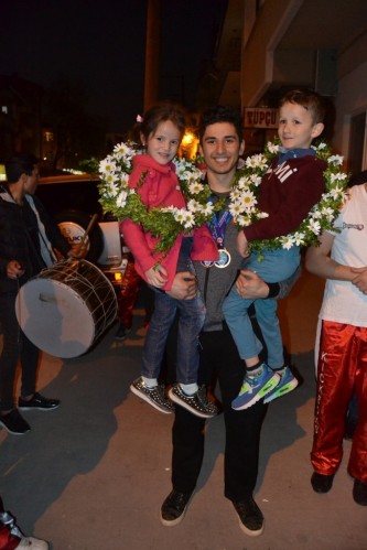 Şampiyona davullu zurnalı karşılama