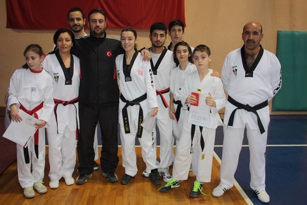 Taekwondo'da DAN sınavı yapıldı