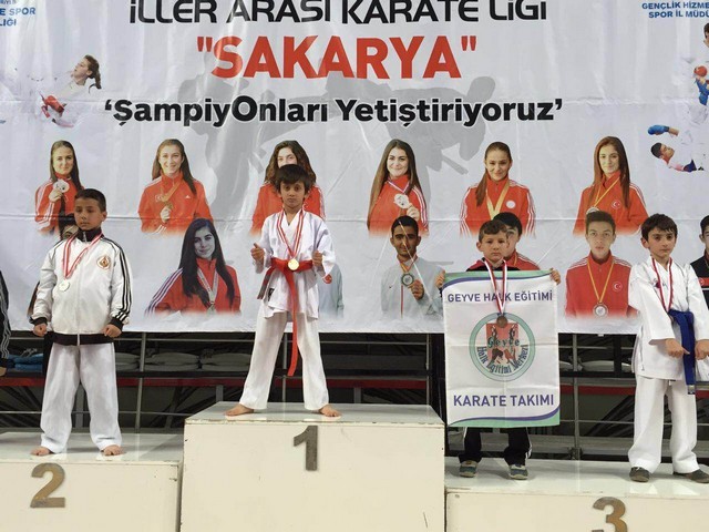 Geyve ilçesi Karate takımlarından 32 Madalya..