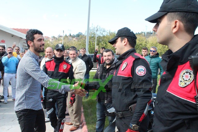 Kenan Sofuoğlu mehter takımı ile karşılandı