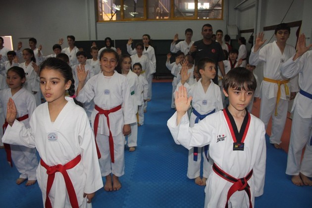 Sakaryalı Minik Taekwondocular terfi etti