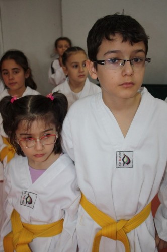 Taekwondo kuşak terfi zamanı