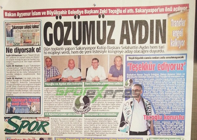 27 Haziran Sakarya Gazete Manşetleri