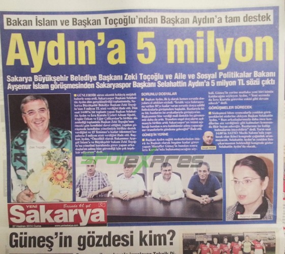 27 Haziran Sakarya Gazete Manşetleri