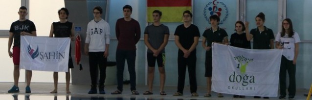 Okullu Sporcular Yüzdü