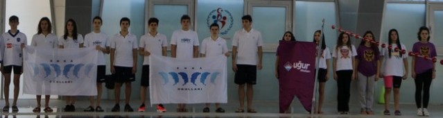 Okullu Sporcular Yüzdü