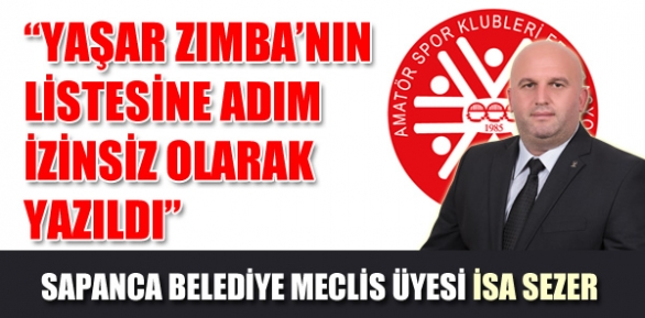 İse Sezer, Zımba'ya Liste Tepkisi