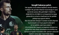 Burak Süleyman, Sakarya'ya bu sözlerle veda etti