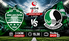 Kırklarelispor-Sakaryaspor maçı hangi kanalda? Sakaryaspor maçı canlı ya